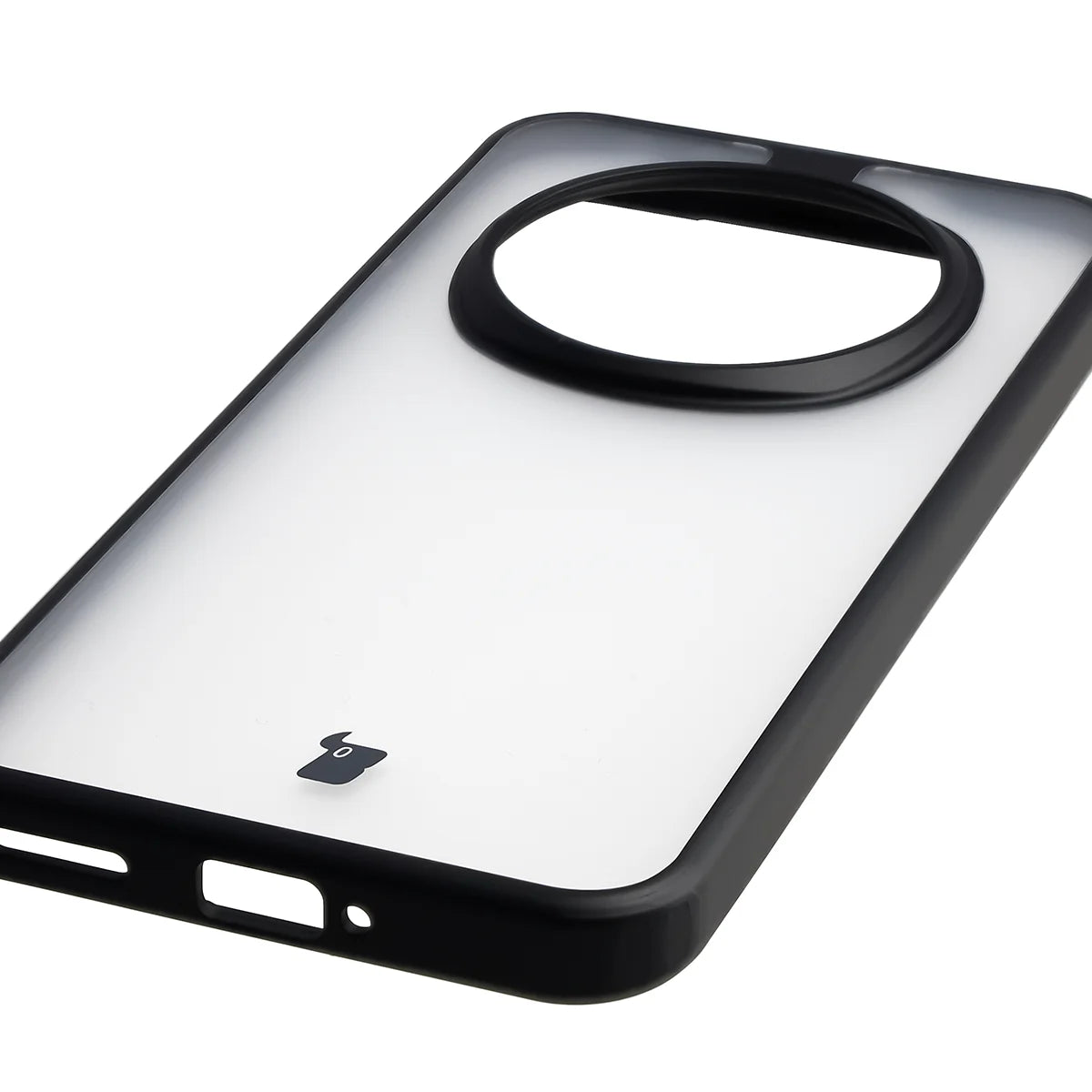 Handyhülle für Honor Magic7 Pro, Bizon Case Angelo, Durchscheinend mit schwarzem Rahmen