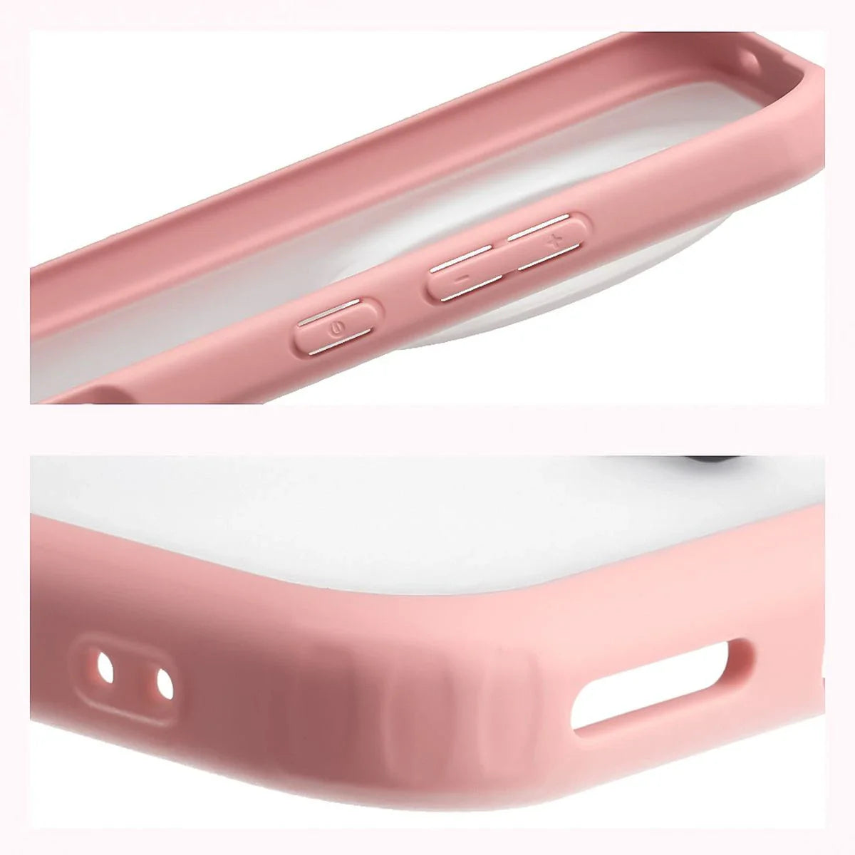 Handyhülle für Honor Magic8 Pro, Bizon Case Angelo, Semitransparent mit hellrosa Rahmen