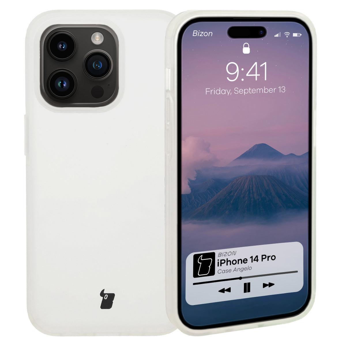 Handyhülle für iPhone 14 Pro, Bizon Case Angelo, Durchscheinend