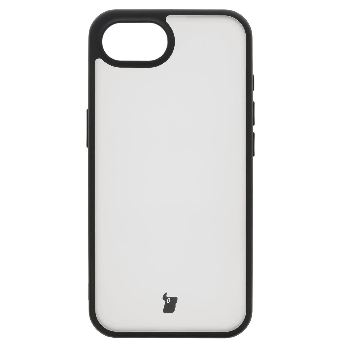 Handyhülle für iPhone 17e / 16e, Bizon Case Angelo, Durchscheinend mit schwarzem Rahmen