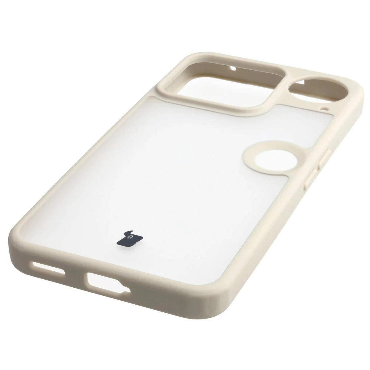 Handyhülle für Nothing Phone (3), Bizon Case Angelo, Semitransparent mit beigem Rahmen