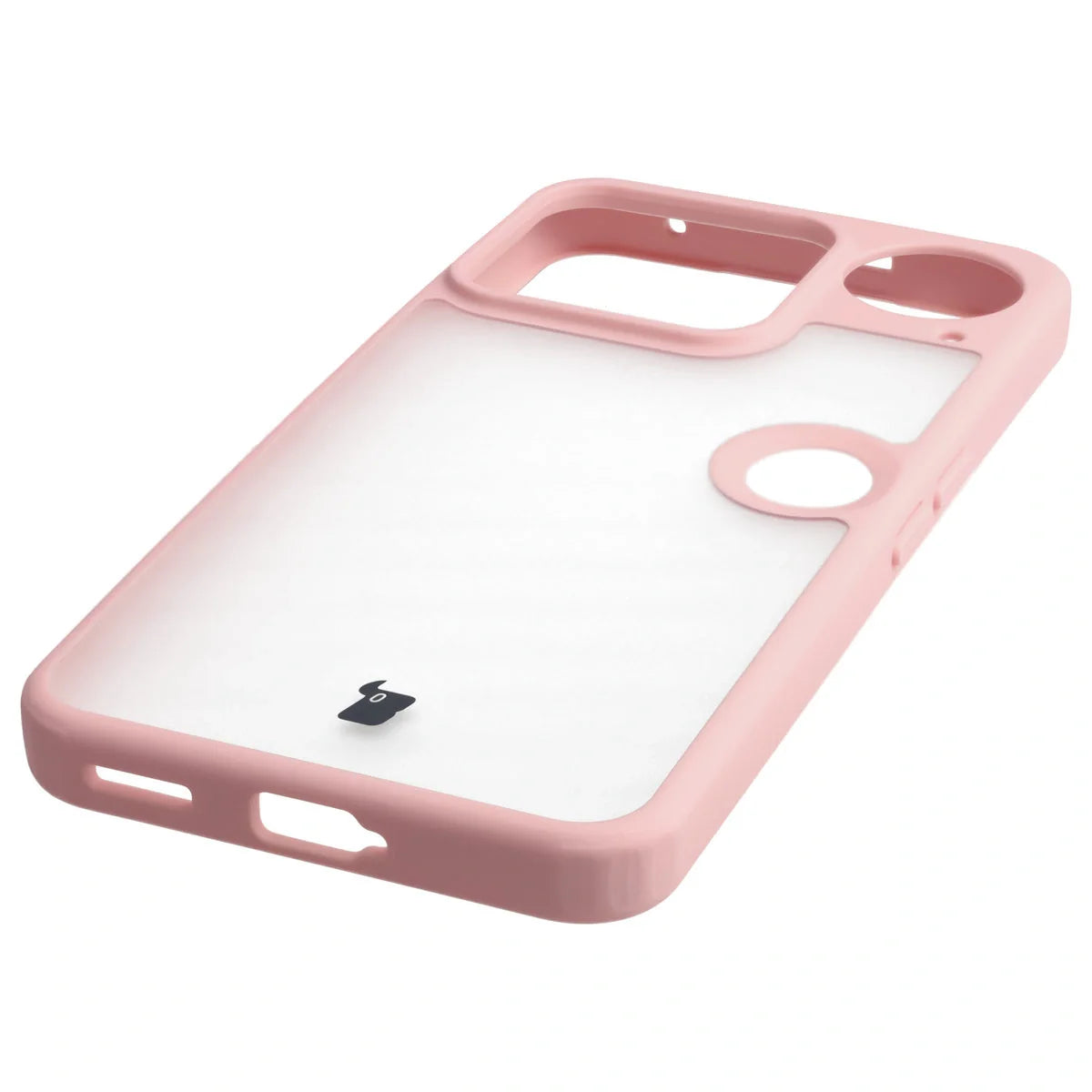 Handyhülle für Nothing Phone (3), Bizon Case Angelo, Semitransparent mit hellrosa Rahmen