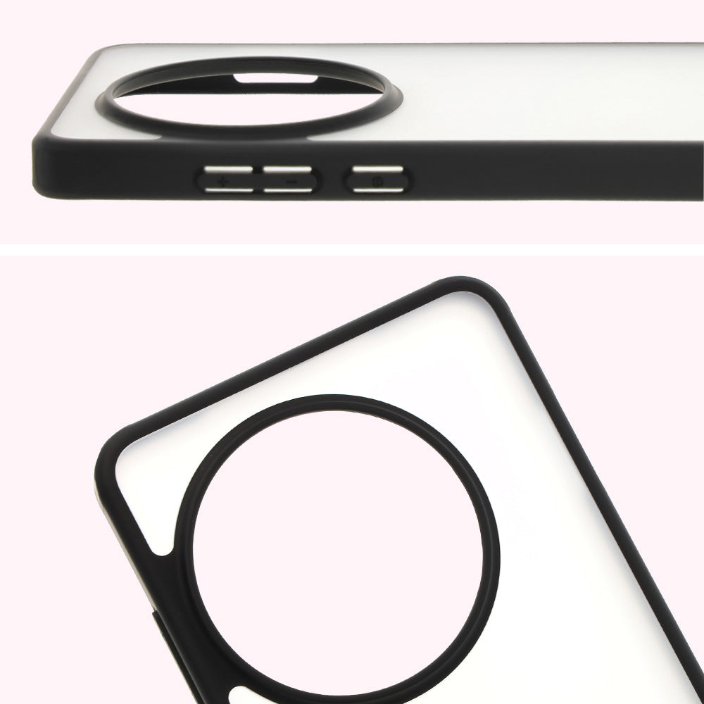 Handyhülle für OnePlus 13, Bizon Case Angelo, Durchscheinend mit schwarzem Rahmen
