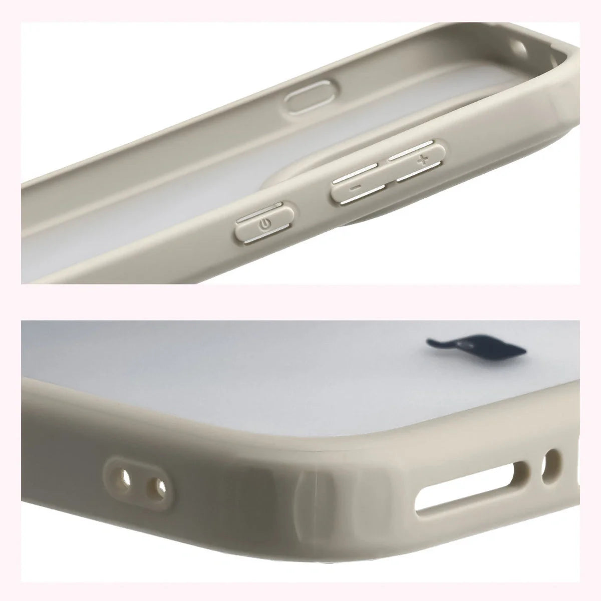 Handyhülle für OnePlus 15, Bizon Case Angelo, Semitransparent mit beigem Rahmen