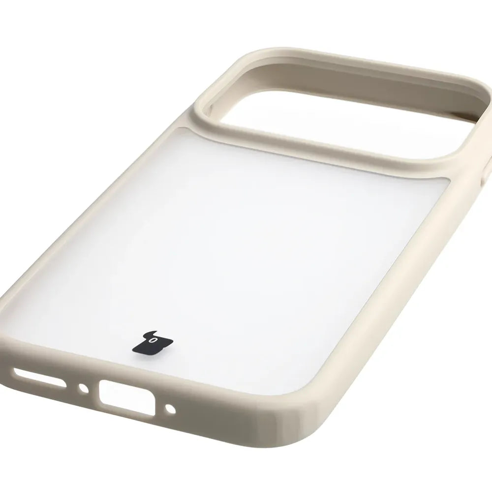 Handyhülle für OPPO Find X10, Bizon Case Angelo, Semitransparent mit beigem Rahmen (5/6)