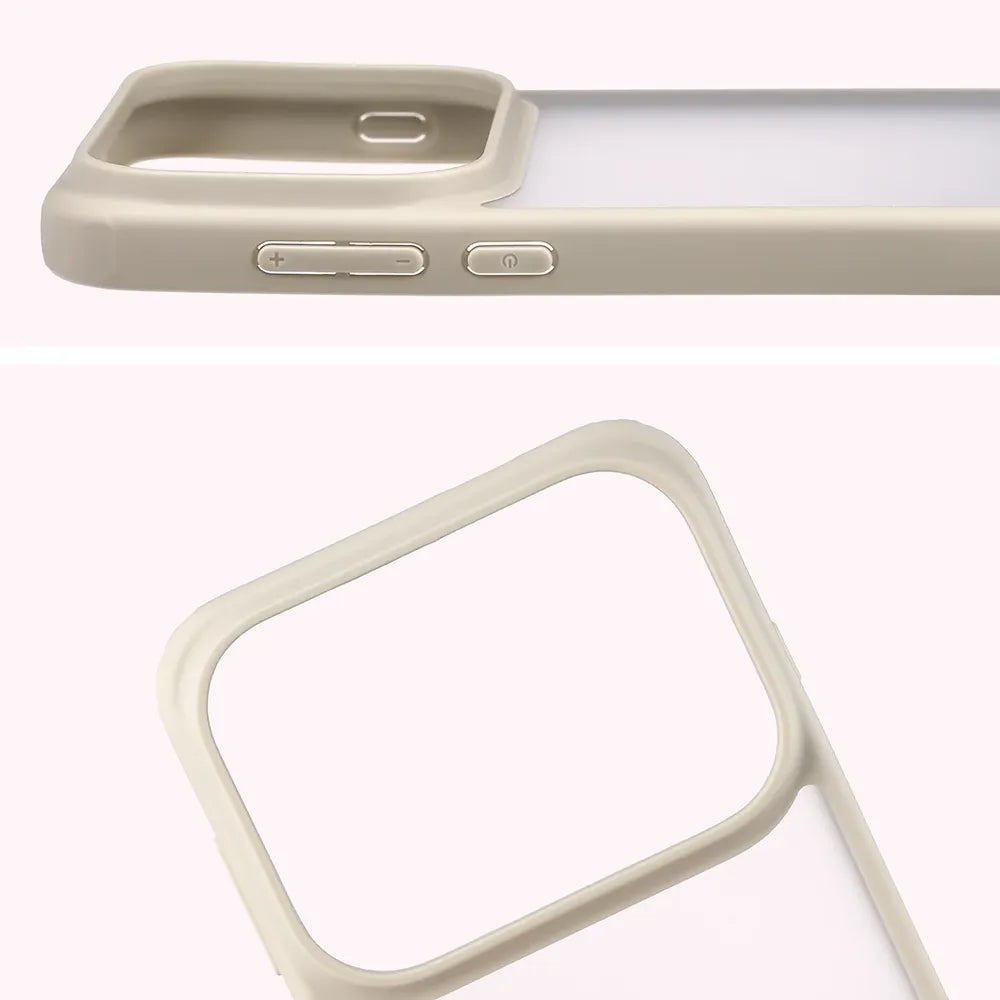 Handyhülle für OPPO Find X10 Pro Max, Bizon Case Angelo, Semitransparent mit beigem Rahmen (3/6)