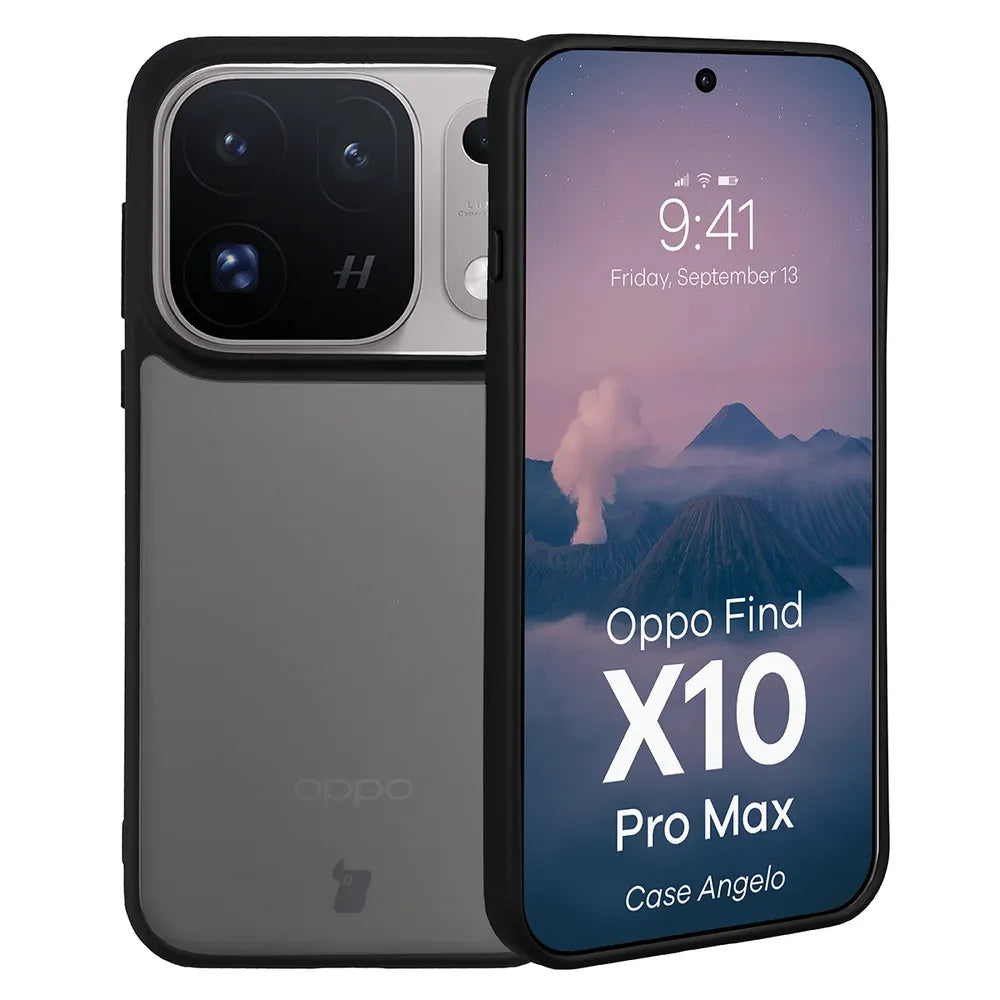 Handyhülle für OPPO Find X10 Pro Max, Bizon Case Angelo, Getönte mit schwarzem Rahmen (1/6)