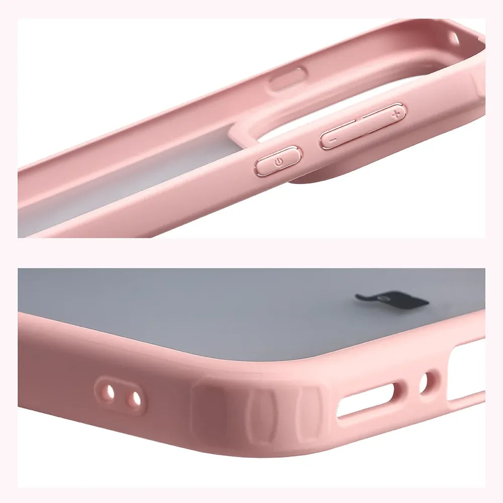 Handyhülle für OPPO Find X10 Pro Max, Bizon Case Angelo, Semitransparent mit hellrosem Rahmen (4/6)