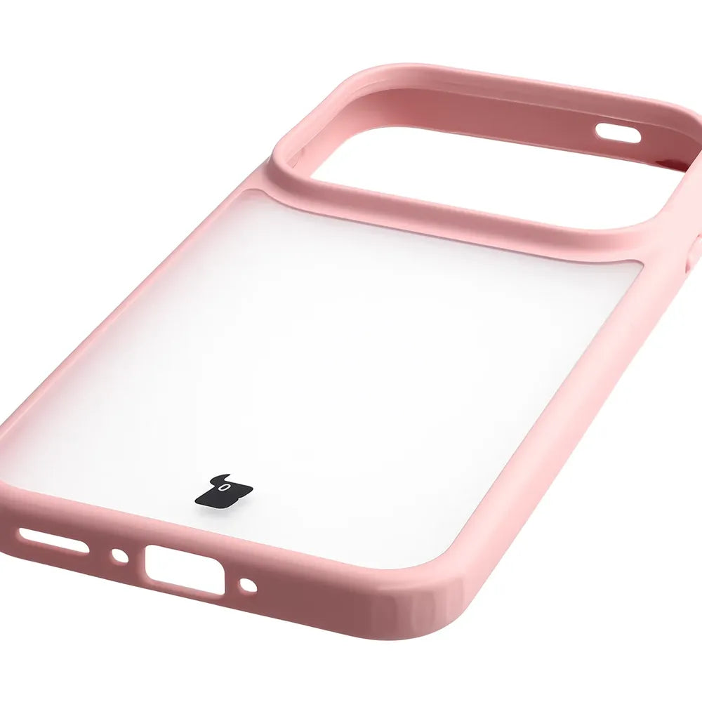 Handyhülle für OPPO Find X10 Pro Max, Bizon Case Angelo, Semitransparent mit hellrosem Rahmen (5/6)