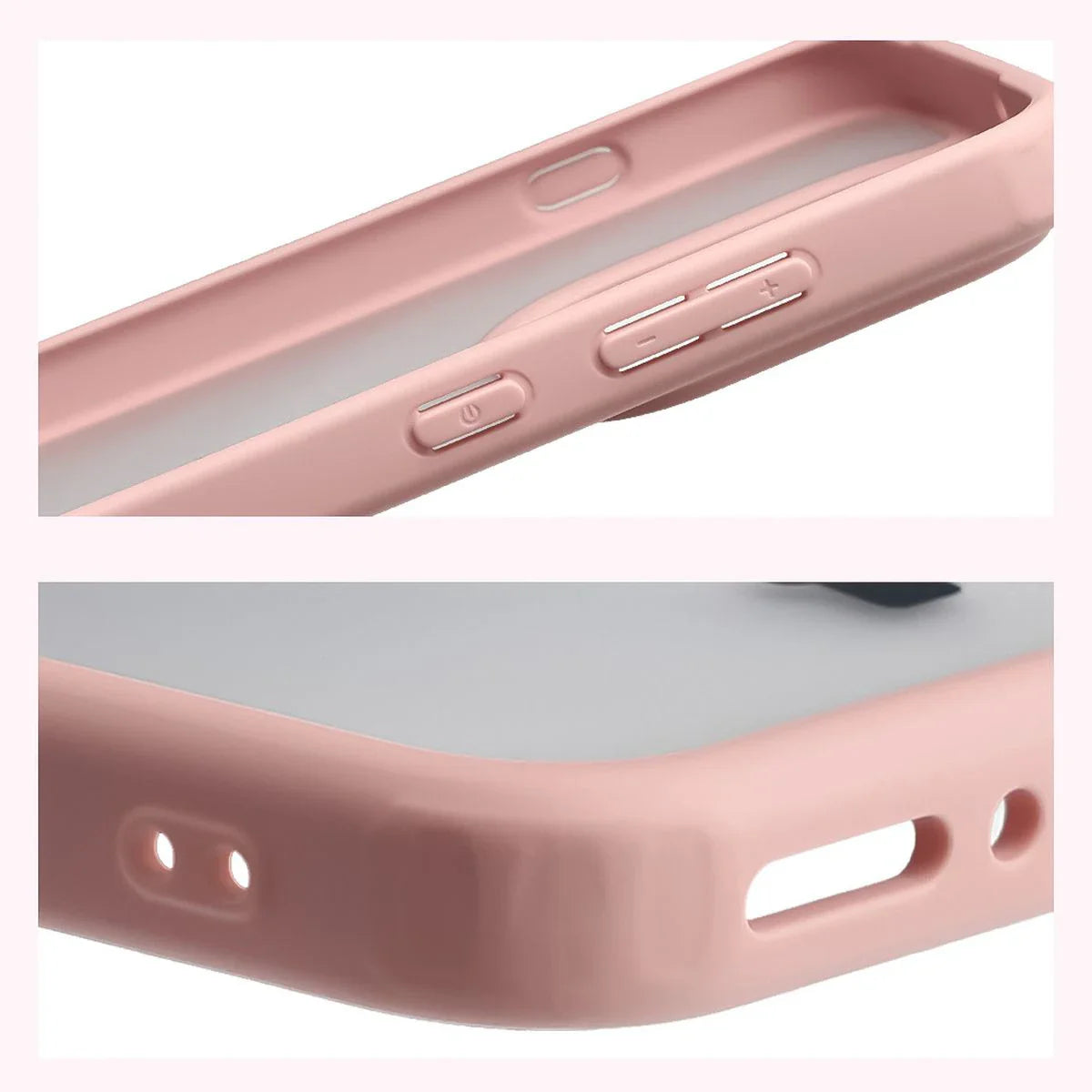 Handyhülle für Oppo Find X9, Bizon Case Angelo, Semitransparent mit hellrosa Rahmen