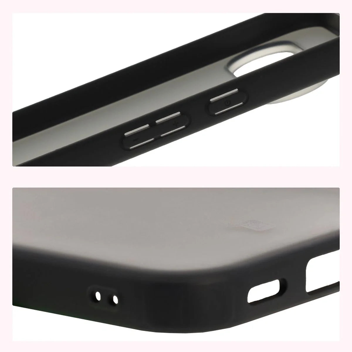 Handyhülle für Pixel 10 / 10 Pro, Bizon Case Angelo, Durchscheinend mit schwarzem Rahmen