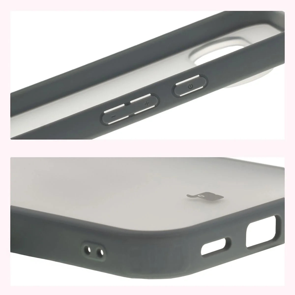 Handyhülle für Pixel 10 / 10 Pro, Bizon Case Angelo, Durchscheinend mit grauem Rahmen