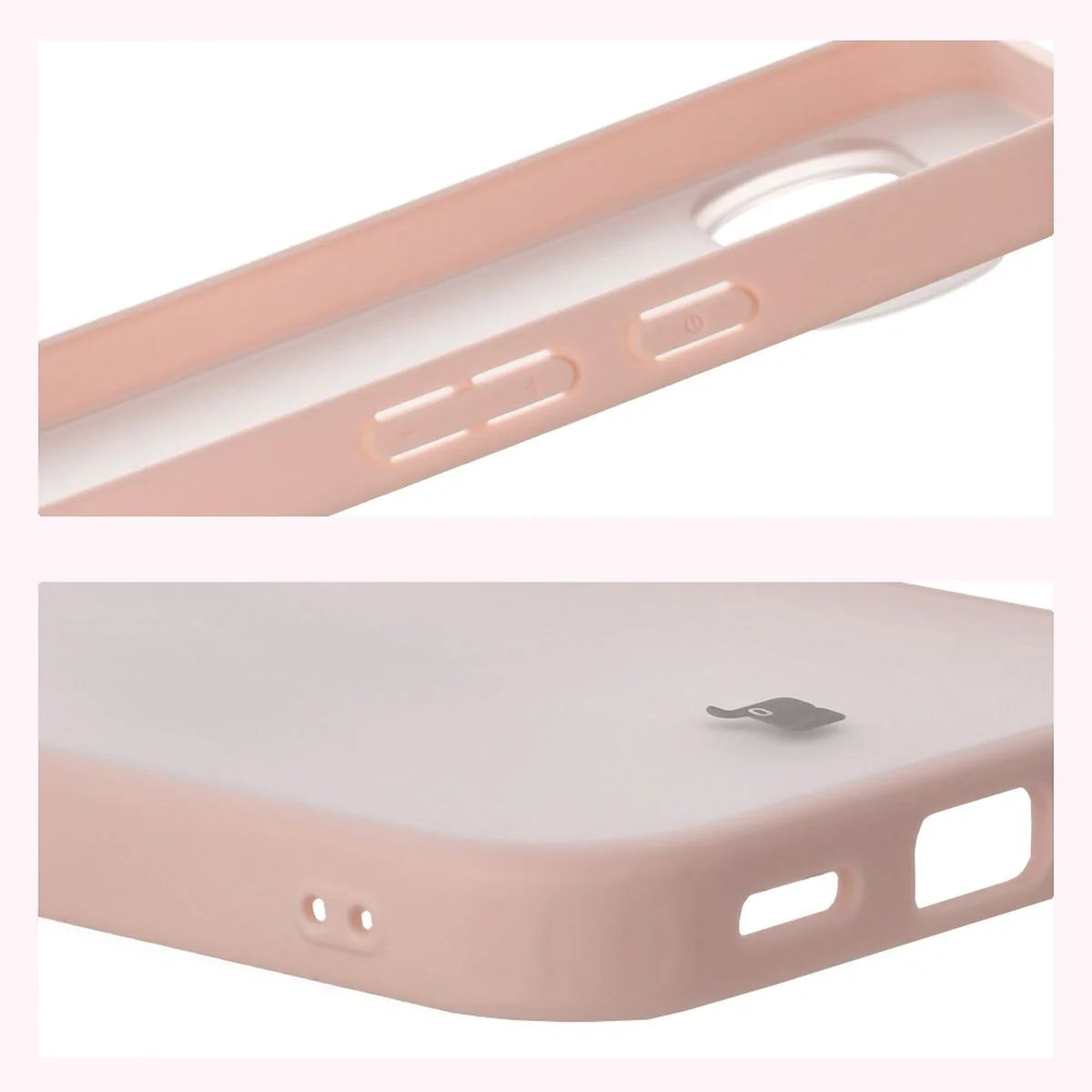 Handyhülle für Pixel 10 / 10 Pro, Bizon Case Angelo, Durchscheinend mit rosem Rahmen