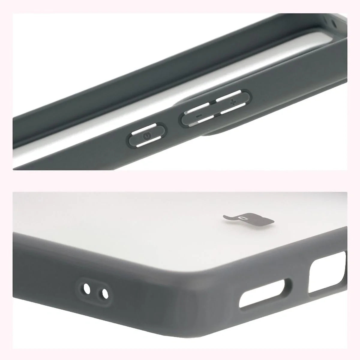 Handyhülle für Realme GT 7 / 7T, Bizon Case Angelo, Durchscheinend mit grauem Rahmen