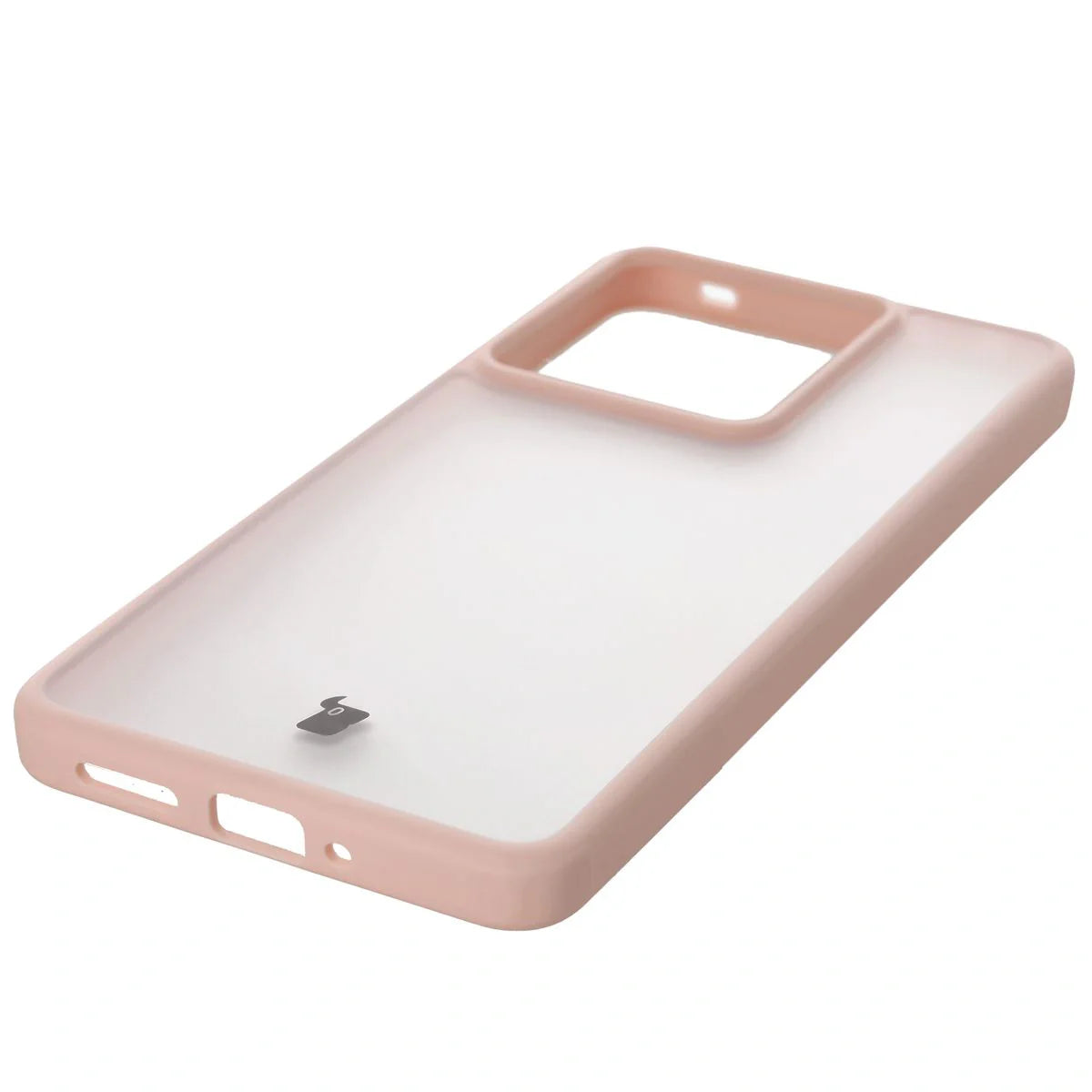 Handyhülle für Realme GT 7 / 7T, Bizon Case Angelo, Durchscheinend mit rosem Rahmen