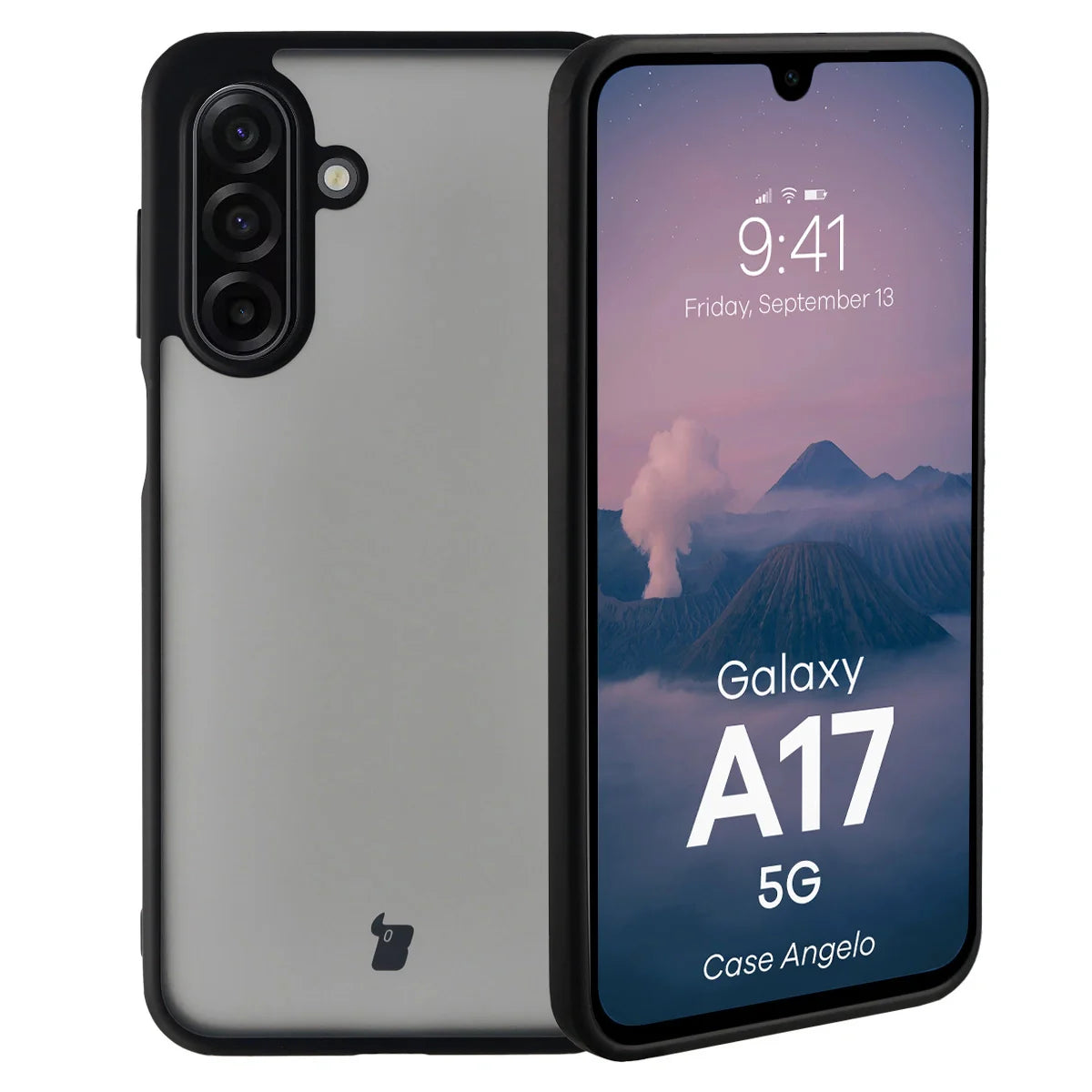 Handyhülle für Galaxy A17 5G, Bizon Case Angelo, Getönte mit schwarzem Rahmen