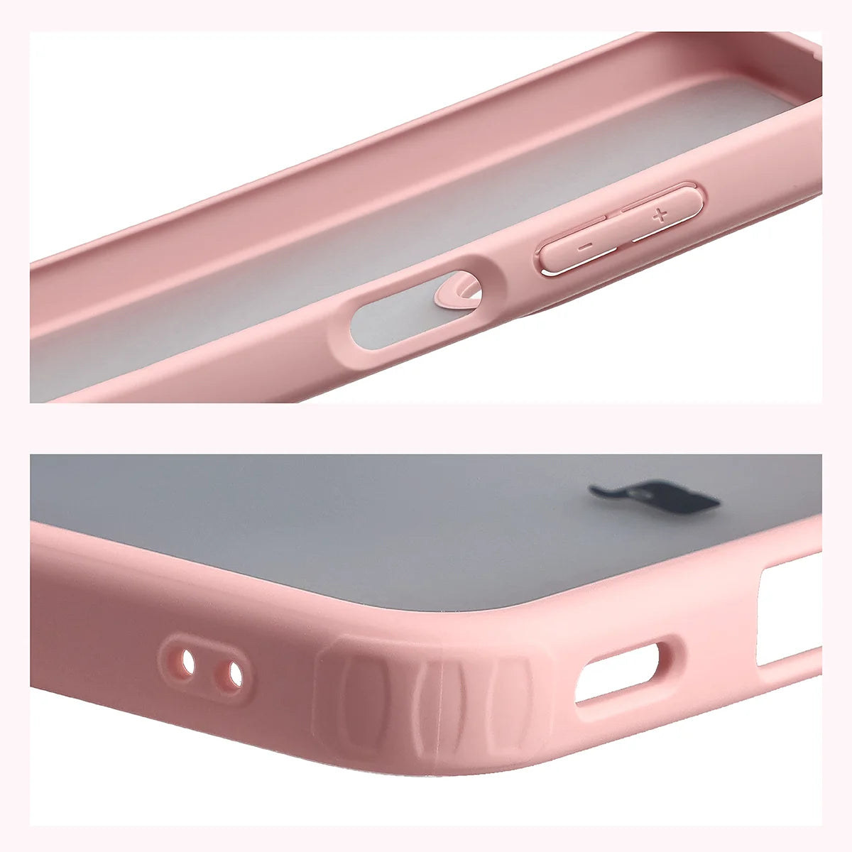 Handyhülle für Galaxy A27 5G, Bizon Case Angelo, Semitransparent mit hellrosem Rahmen