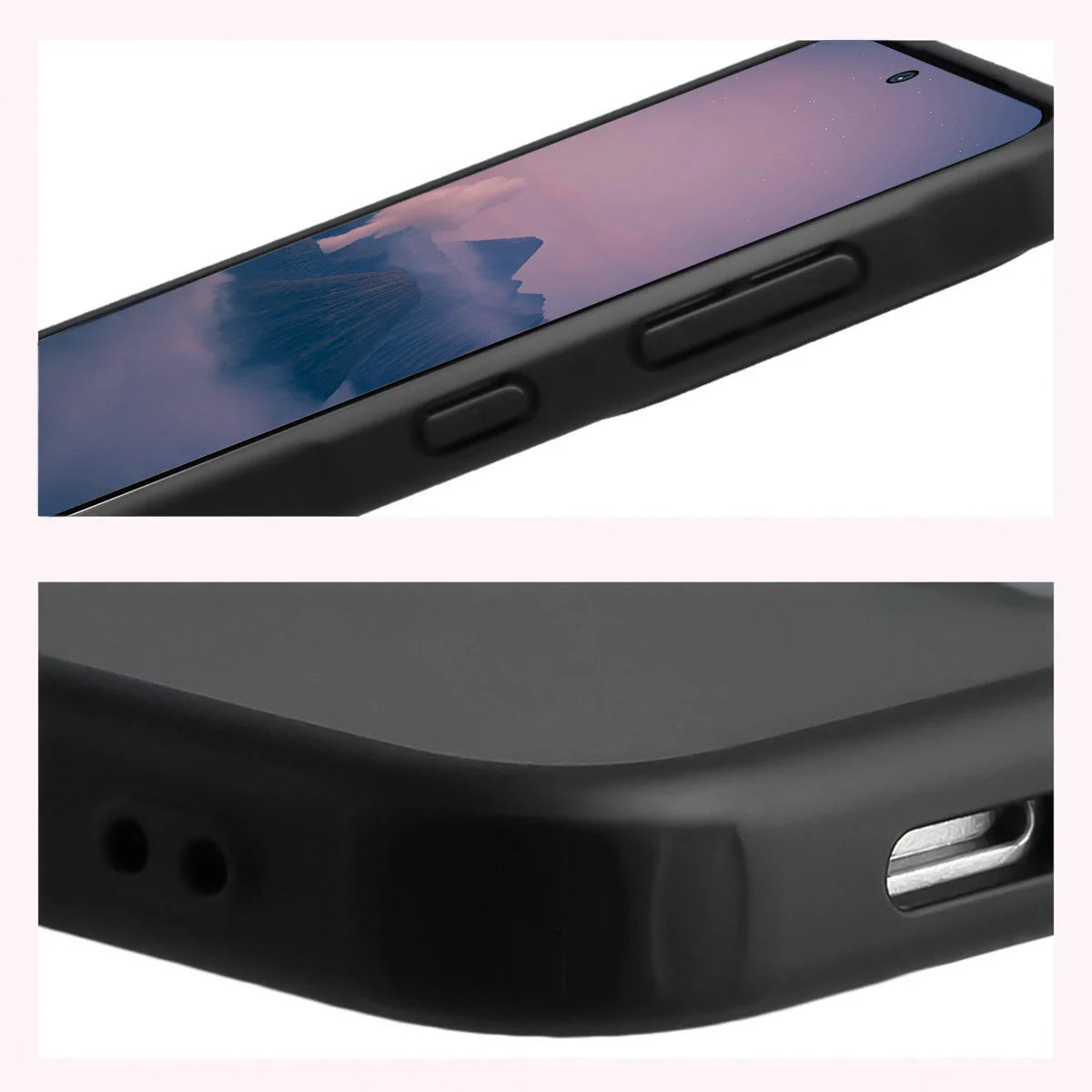 Handyhülle für Galaxy A57 5G, Bizon Case Angelo, Getönte mit schwarzem Rahmen