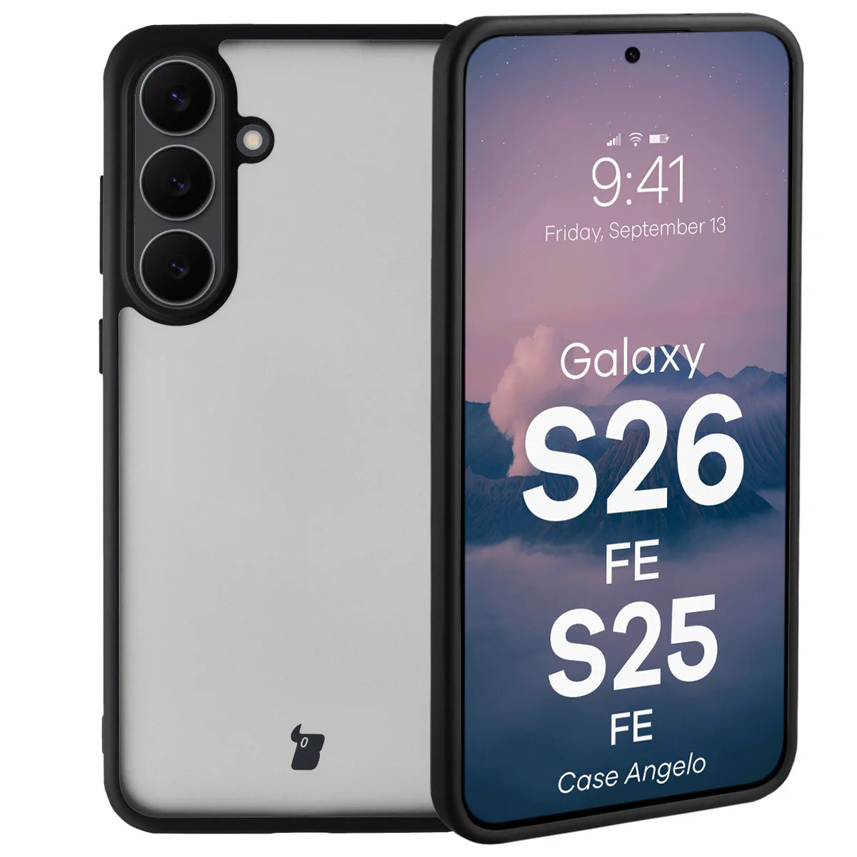 Handyhülle für Galaxy S26 FE / S25 FE, Bizon Case Angelo, Getönte mit schwarzem Rahmen (1/6)