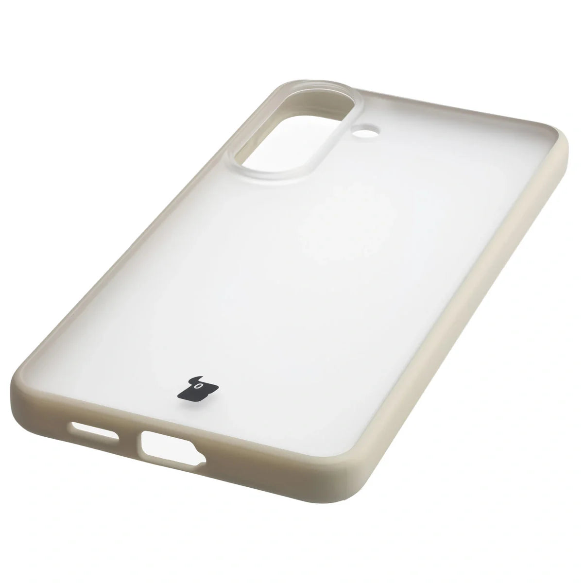 Handyhülle für Galaxy S26 Plus, Bizon Case Angelo, Semitransparent mit beigem Rahmen