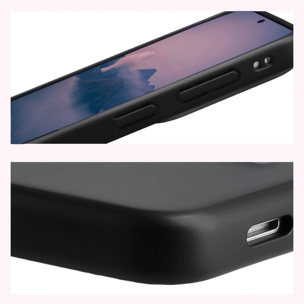 Handyhülle für Galaxy S26 Plus, Bizon Case Angelo, Getönte mit schwarzem Rahmen