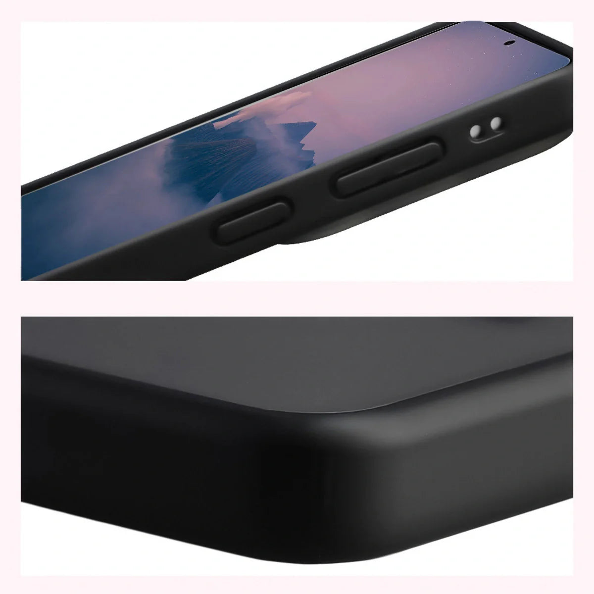 Handyhülle für Galaxy S26 Ultra, Bizon Case Angelo, Getönte mit schwarzem Rahmen