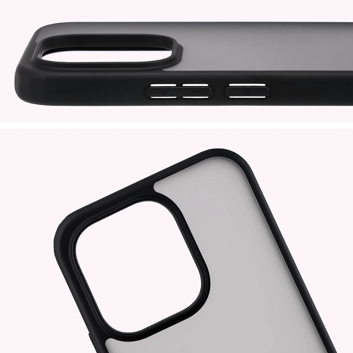 Handyhülle für Vivo V70 5G, Bizon Case Angelo, Getönte mit schwarzem Rahmen