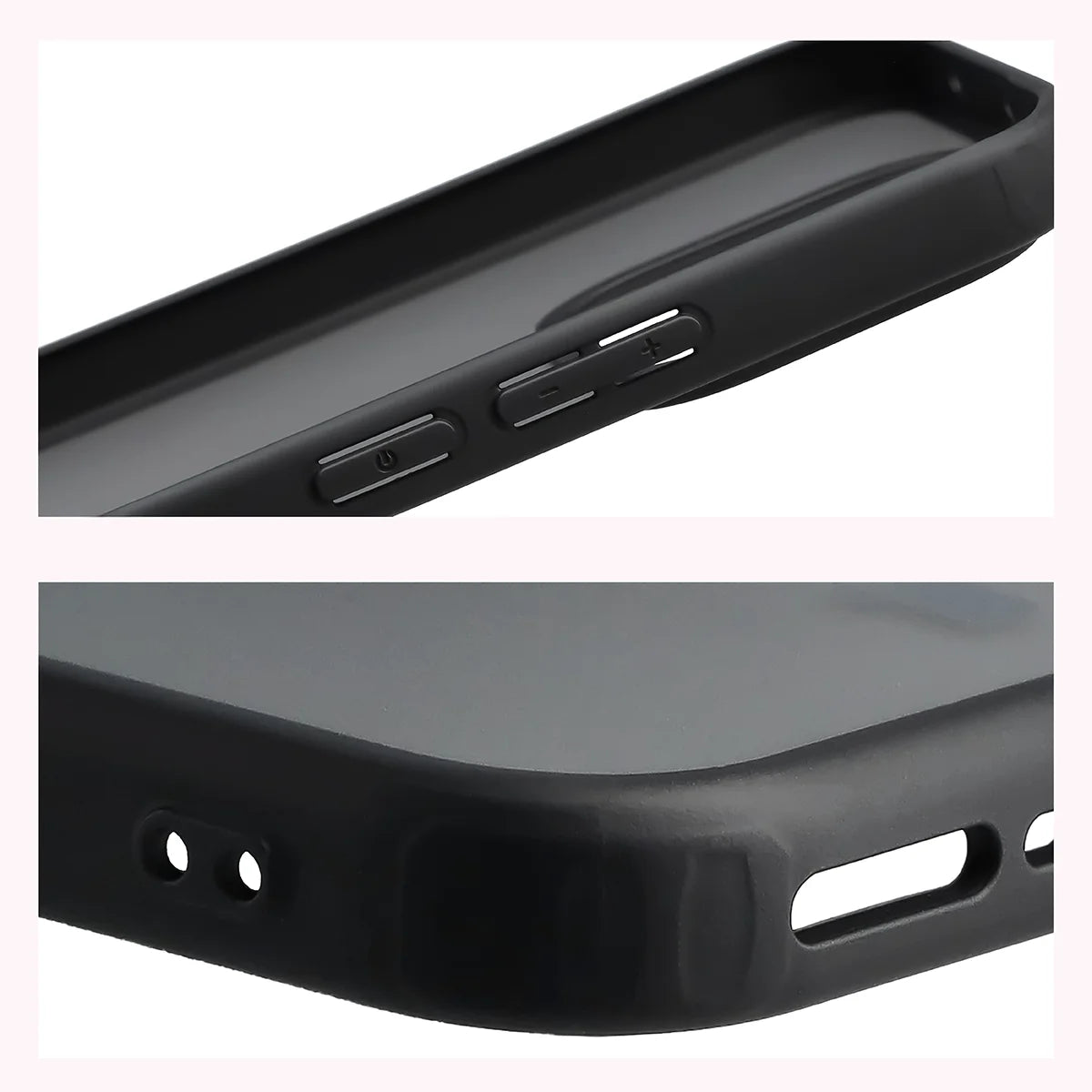 Handyhülle für Vivo V70 5G, Bizon Case Angelo, Getönte mit schwarzem Rahmen