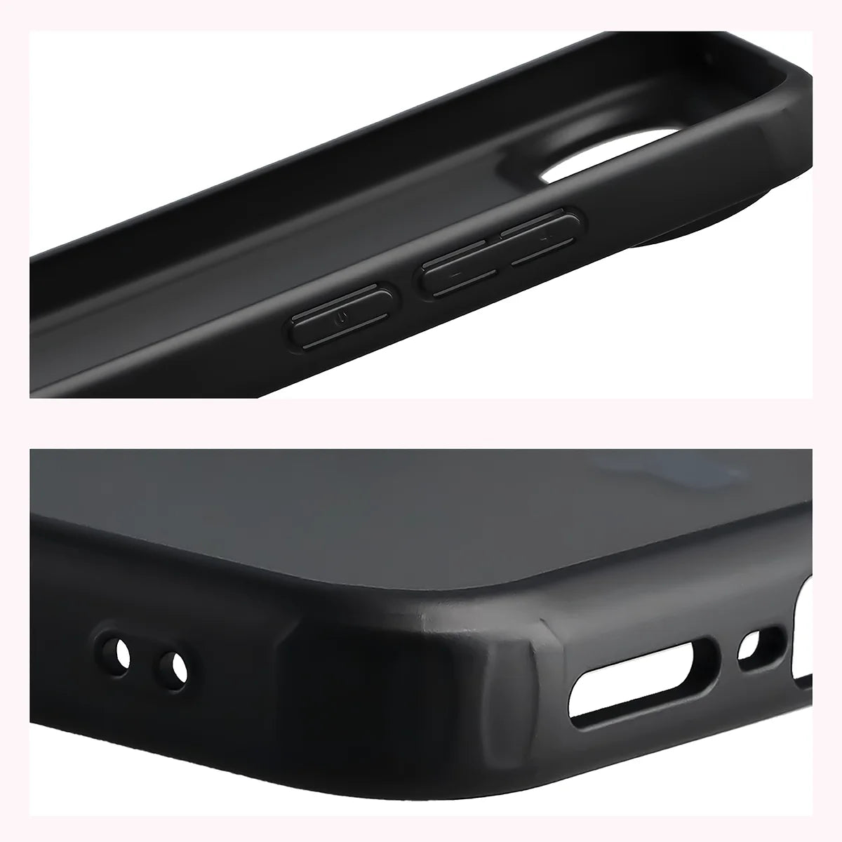 Handyhülle für Vivo X300 FE, Bizon Case Angelo, Getönte mit schwarzem Rahmen