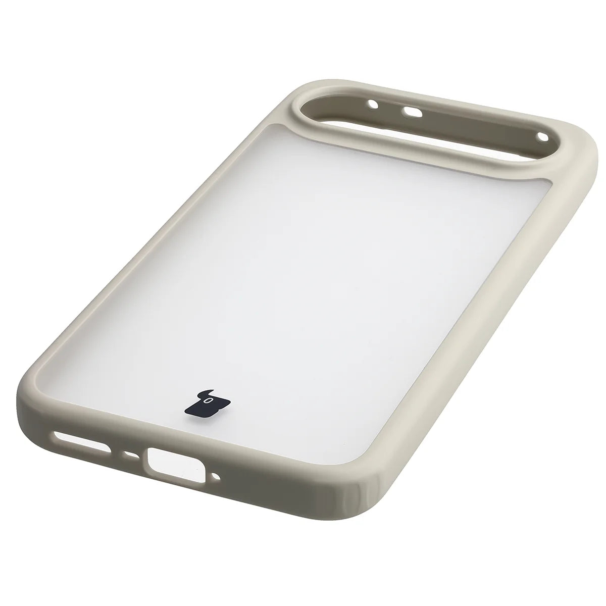 Handyhülle für Vivo X300 FE, Bizon Case Angelo, Semitransparent mit beigem Rahmen