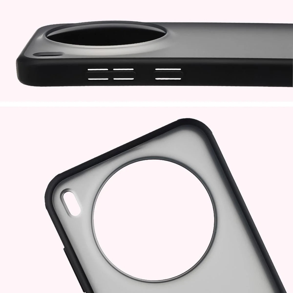 Handyhülle für Vivo X300, Bizon Case Angelo, Getönte mit schwarzem Rahmen