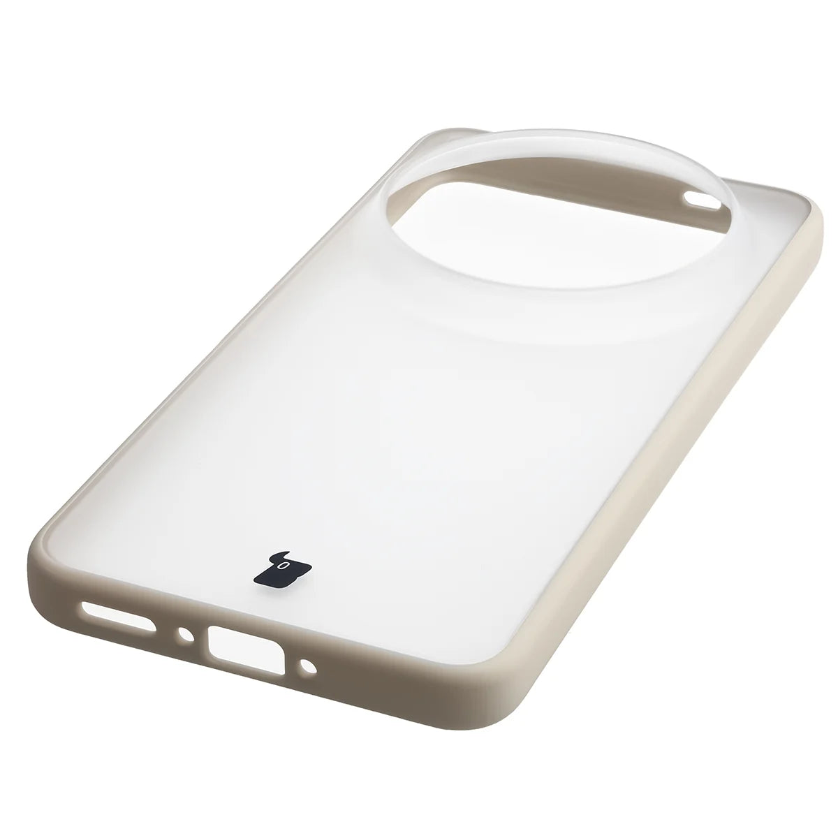 Handyhülle für Vivo X300 Ultra, Bizon Case Angelo, Semitransparent mit beigem Rahmen