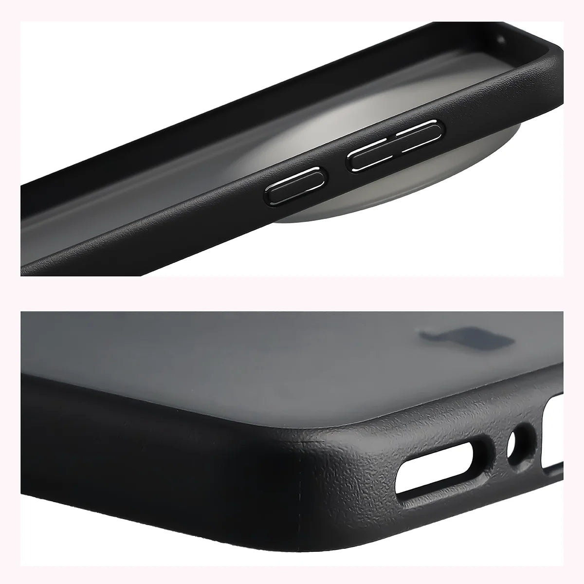 Handyhülle für Vivo X300 Ultra, Bizon Case Angelo, Getönte mit schwarzem Rahmen