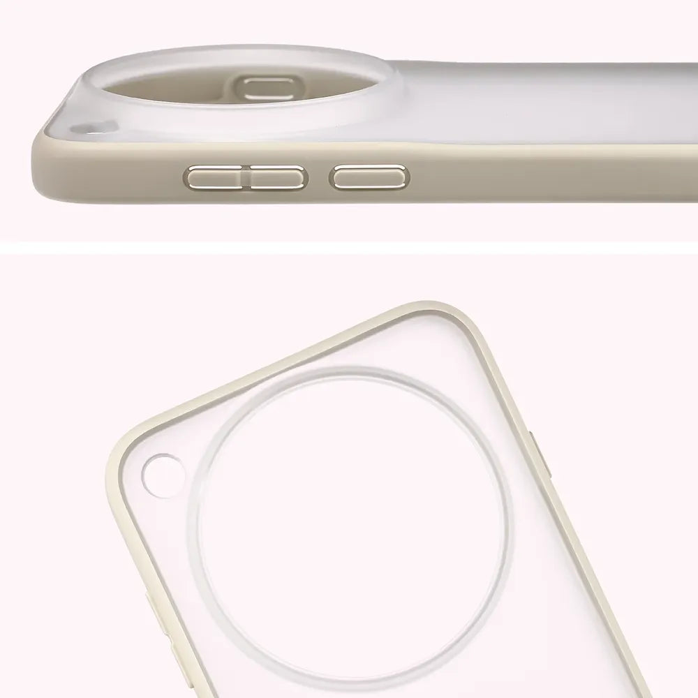 Handyhülle für Vivo X500 Pro Max, Bizon Case Angelo, Semitransparent mit beigem Rahmen (3/6)