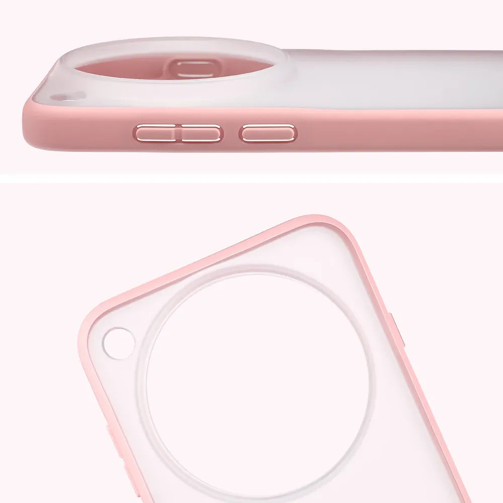 Handyhülle für Vivo X500 Pro Max, Bizon Case Angelo, Semitransparent mit hellrosem Rahmen (3/6)