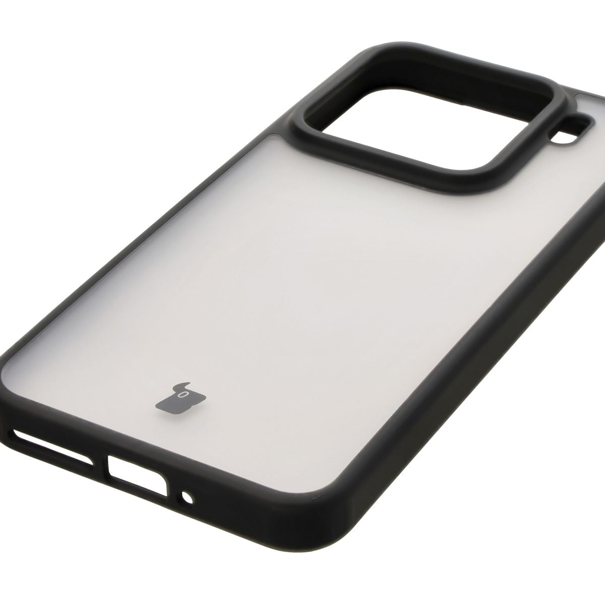 Handyhülle für Xiaomi 15, Bizon Case Angelo, Durchscheinend mit schwarzem Rahmen