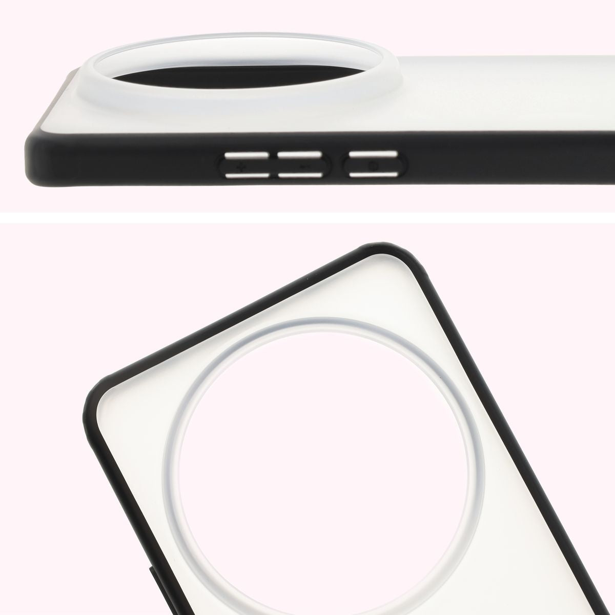 Handyhülle für Xiaomi 15 Ultra, Bizon Case Angelo, Durchscheinend mit schwarzem Rahmen