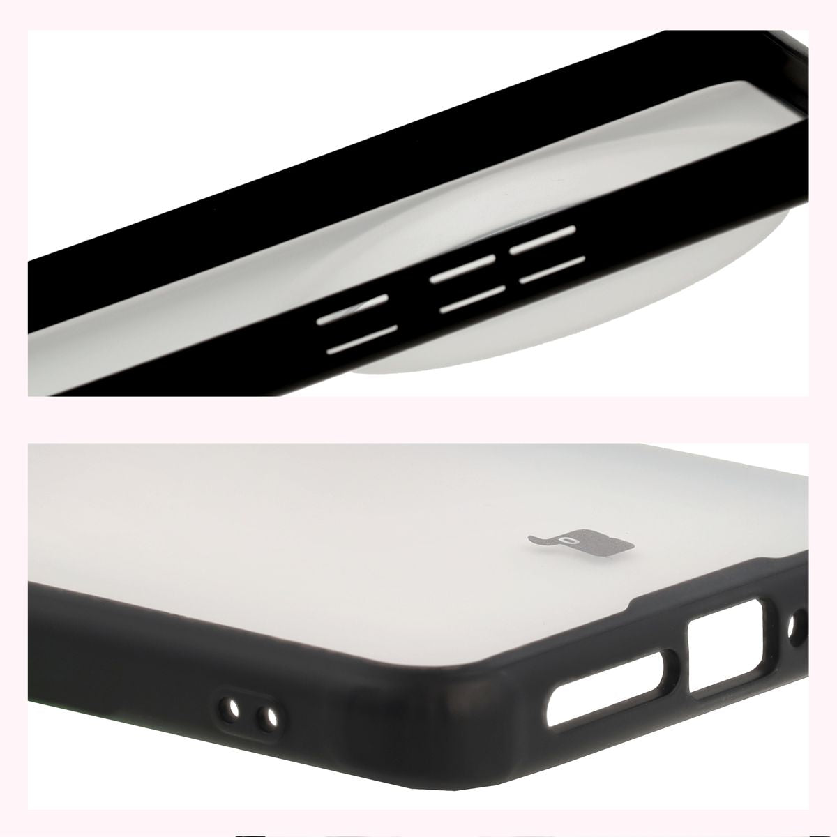 Handyhülle für Xiaomi 15 Ultra, Bizon Case Angelo, Durchscheinend mit schwarzem Rahmen