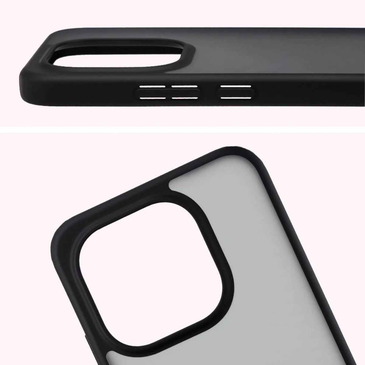 Handyhülle für Xiaomi 15T, Bizon Case Angelo, Getönte mit schwarzem Rahmen