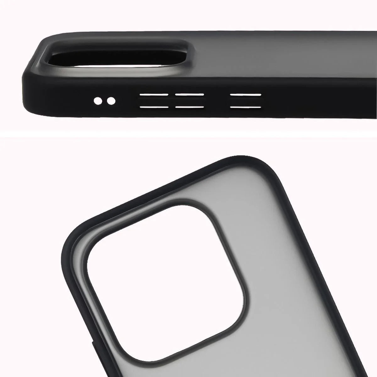 Handyhülle für Xiaomi 17, Bizon Case Angelo, Getönte mit schwarzem Rahmen