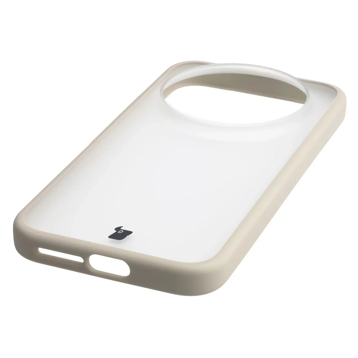 Handyhülle für Xiaomi 17 Ultra, Bizon Case Angelo, Semitransparent mit beigem Rahmen