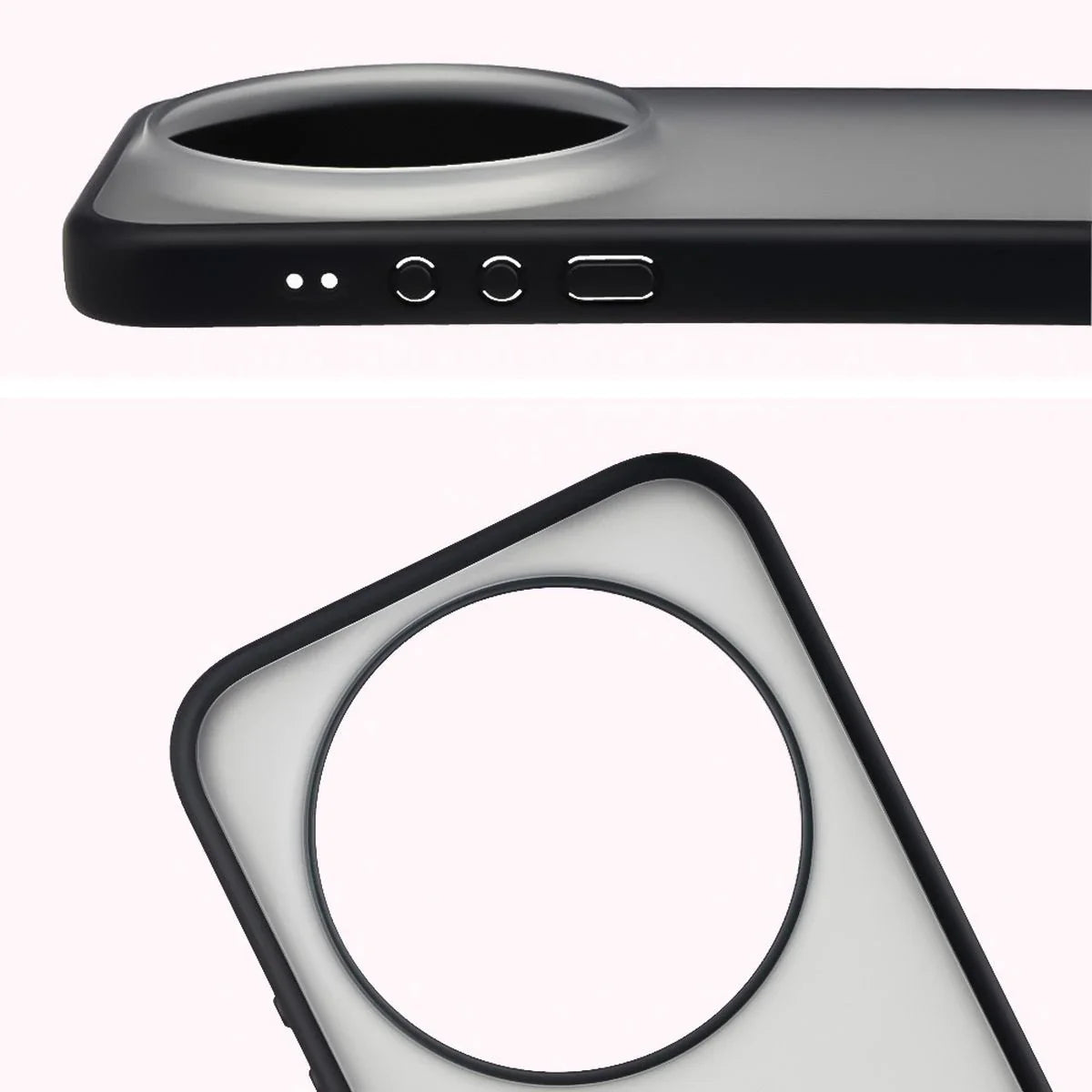 Handyhülle für Xiaomi 17 Ultra, Bizon Case Angelo, Getönte mit schwarzem Rahmen