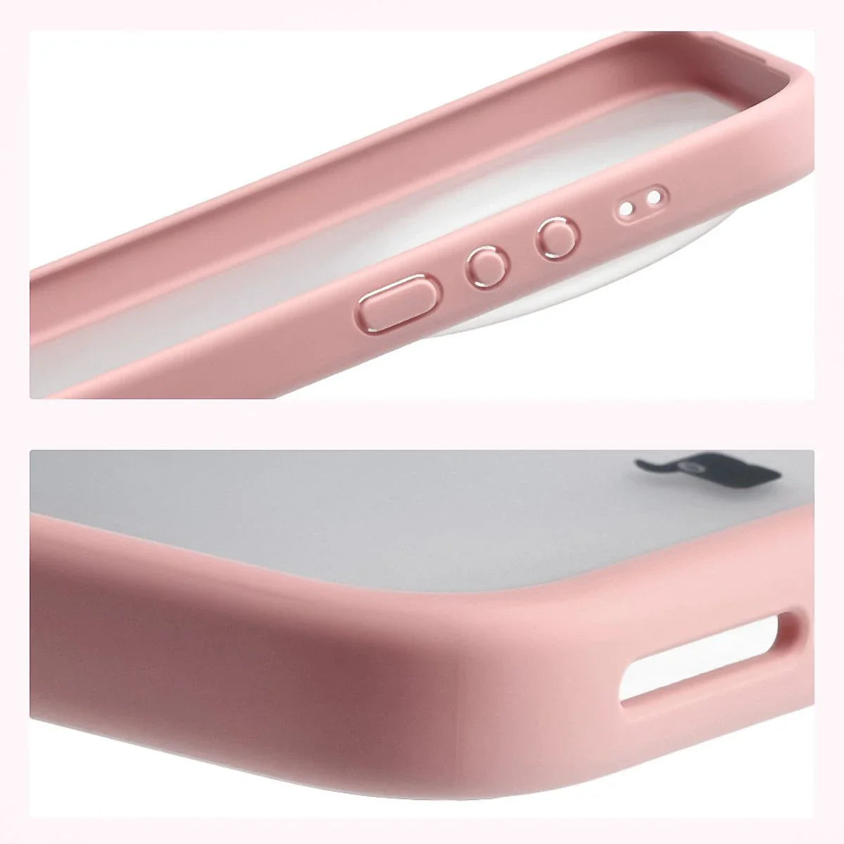 Handyhülle für Xiaomi 17 Ultra, Bizon Case Angelo, Semitransparent mit hellrosa Rahmen
