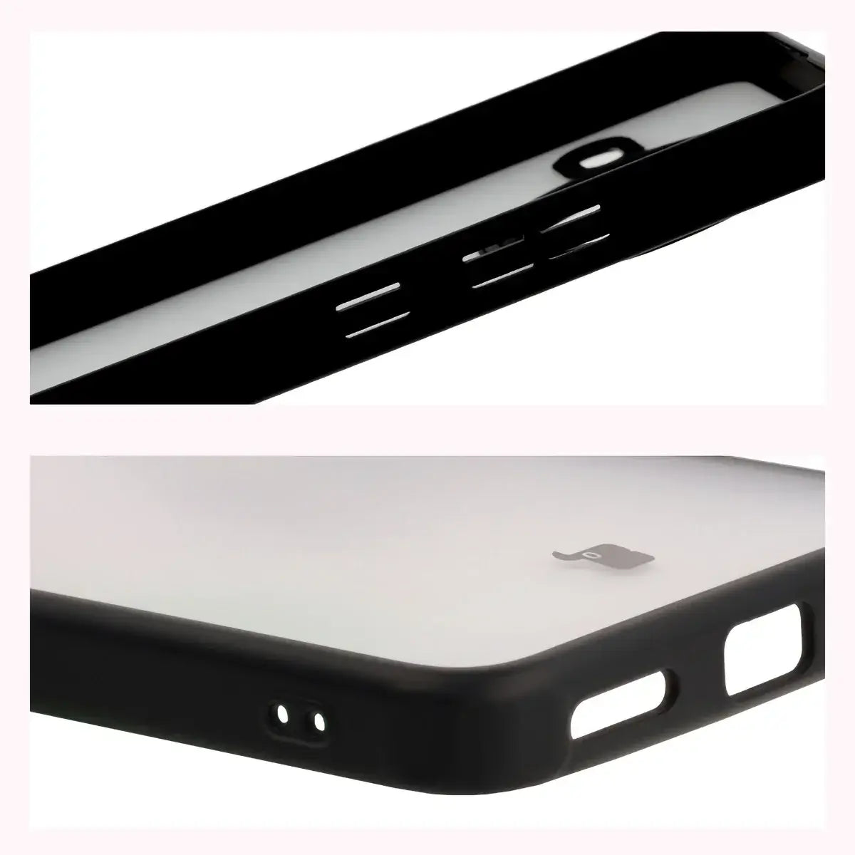 Handyhülle für Xiaomi Poco F7 Pro, Bizon Case Angelo, Durchscheinend mit schwarzem Rahmen