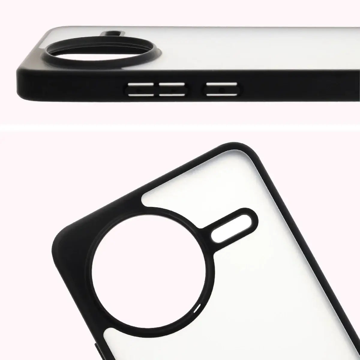 Handyhülle für Xiaomi Poco F7 Ultra, Bizon Case Angelo, Durchscheinend mit schwarzem Rahmen