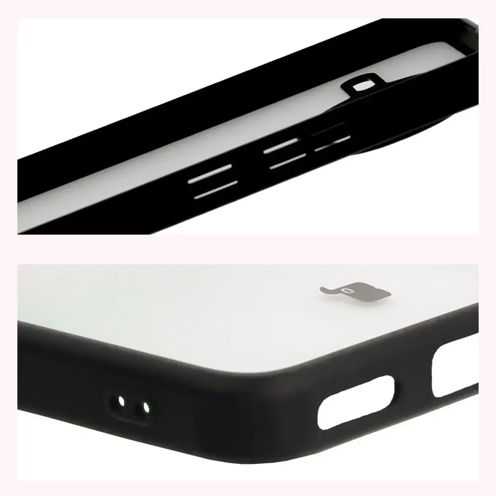 Handyhülle für Xiaomi Poco F7 Ultra, Bizon Case Angelo, Durchscheinend mit schwarzem Rahmen
