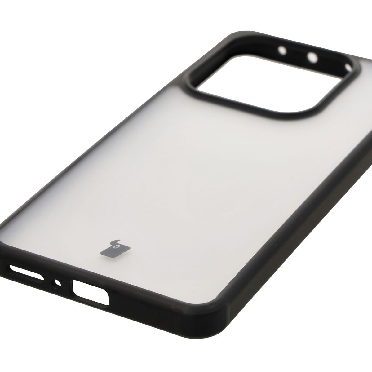 Handyhülle für Xiaomi Redmi Note 14 5G, Bizon Case Angelo, Durchscheinend mit schwarzem Rahmen