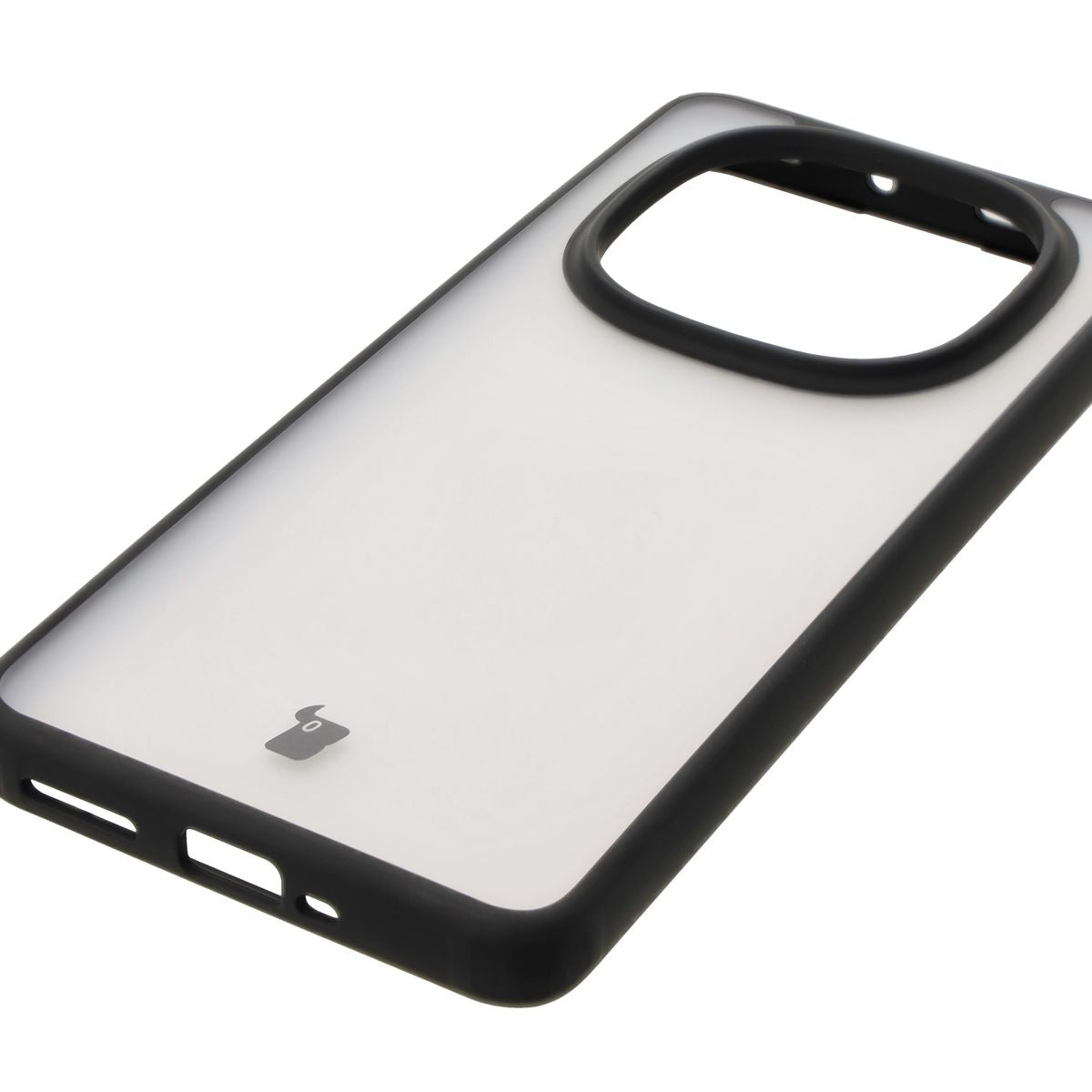 Handyhülle für Xiaomi Redmi Note 14 Pro 5G / 14 Pro Plus 5G / Poco X7, Bizon Case Angelo, Durchscheinend mit schwarzem Rahmen