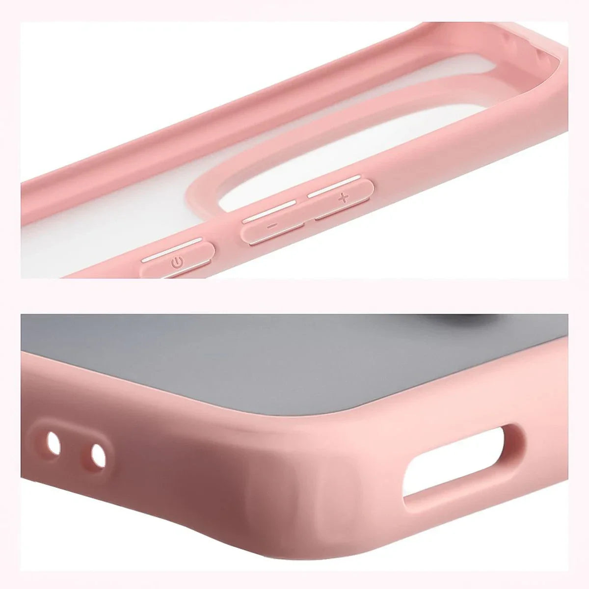 Handyhülle für Xiaomi Redmi Note 15 / POCO M8 5G, Bizon Case Angelo, Semitransparent mit hellrosa Rahmen