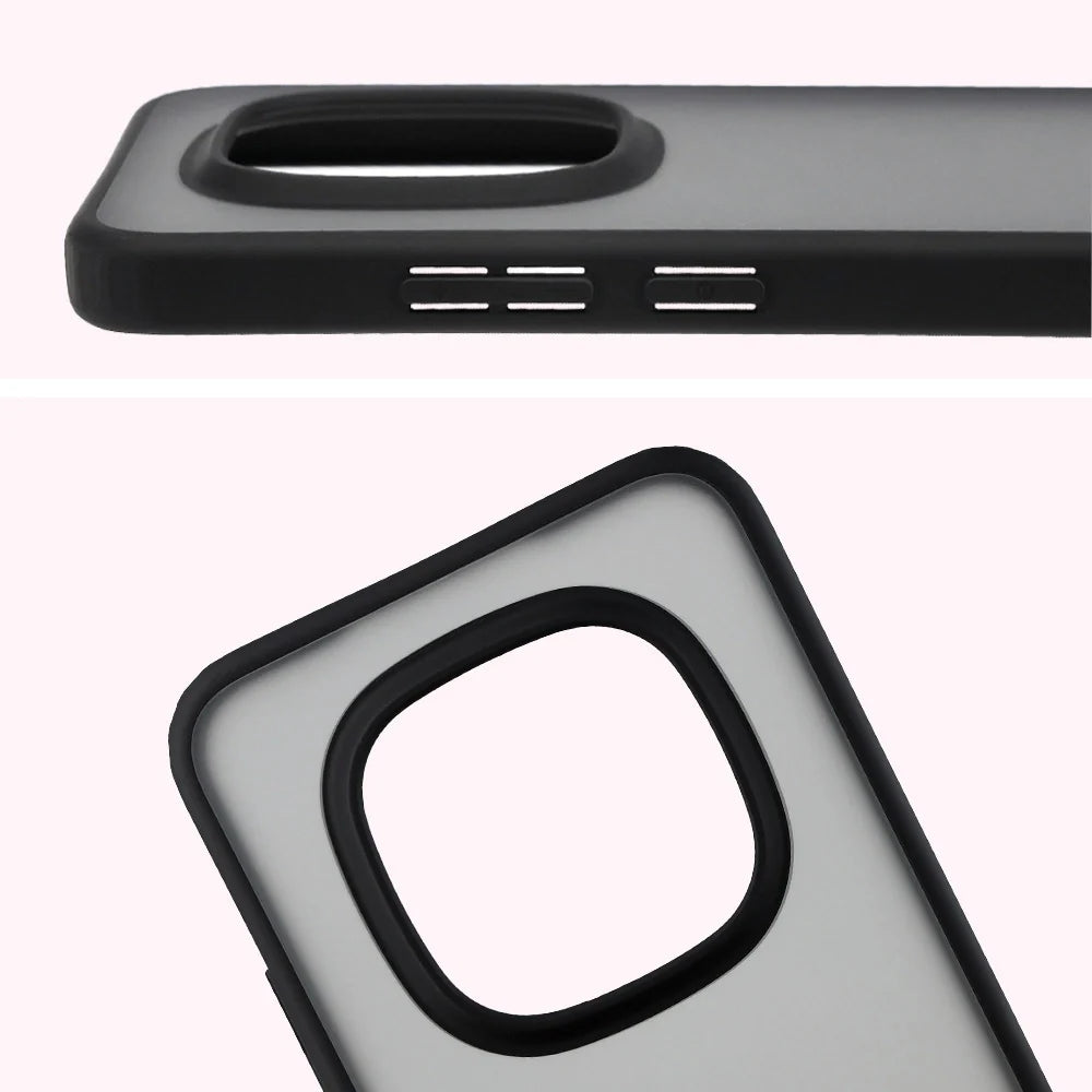 Handyhülle für Xiaomi Redmi Note 15 Pro 5G, Bizon Case Angelo, Getönte mit schwarzem Rahmen